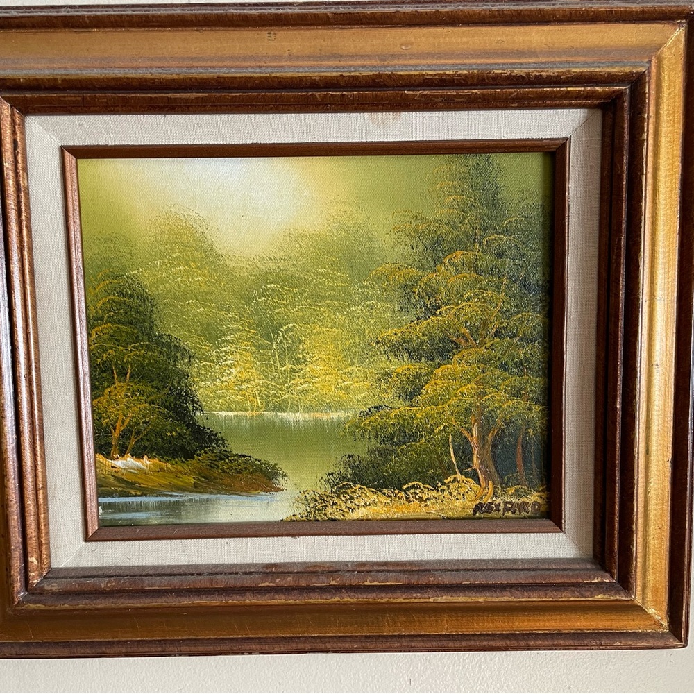 Tranquil Forest Green Art Painting